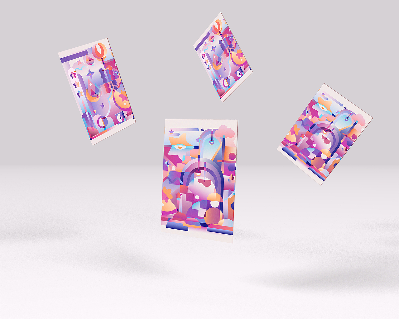 #插画#摘星几何，方也圆也（图ZMzEzNzQ4ODg4） - 商业插画 - 站酷设计师alynnn原创素材 - 站酷ZCOOL