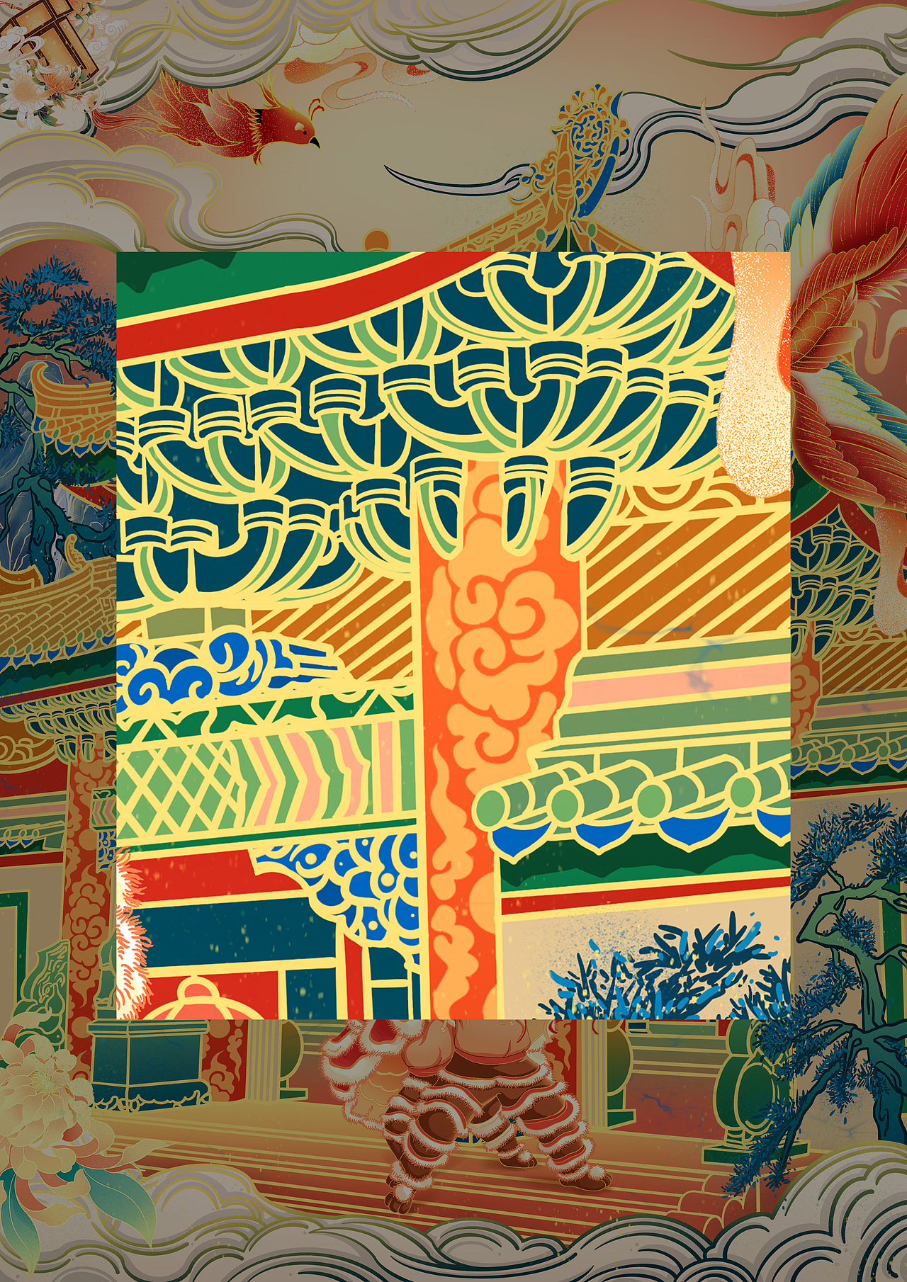 城隍庙/主题插画（图ZMzQ0NjA3NDk2） - 商业插画 - 站酷设计师ITND原创素材 - 站酷ZCOOL