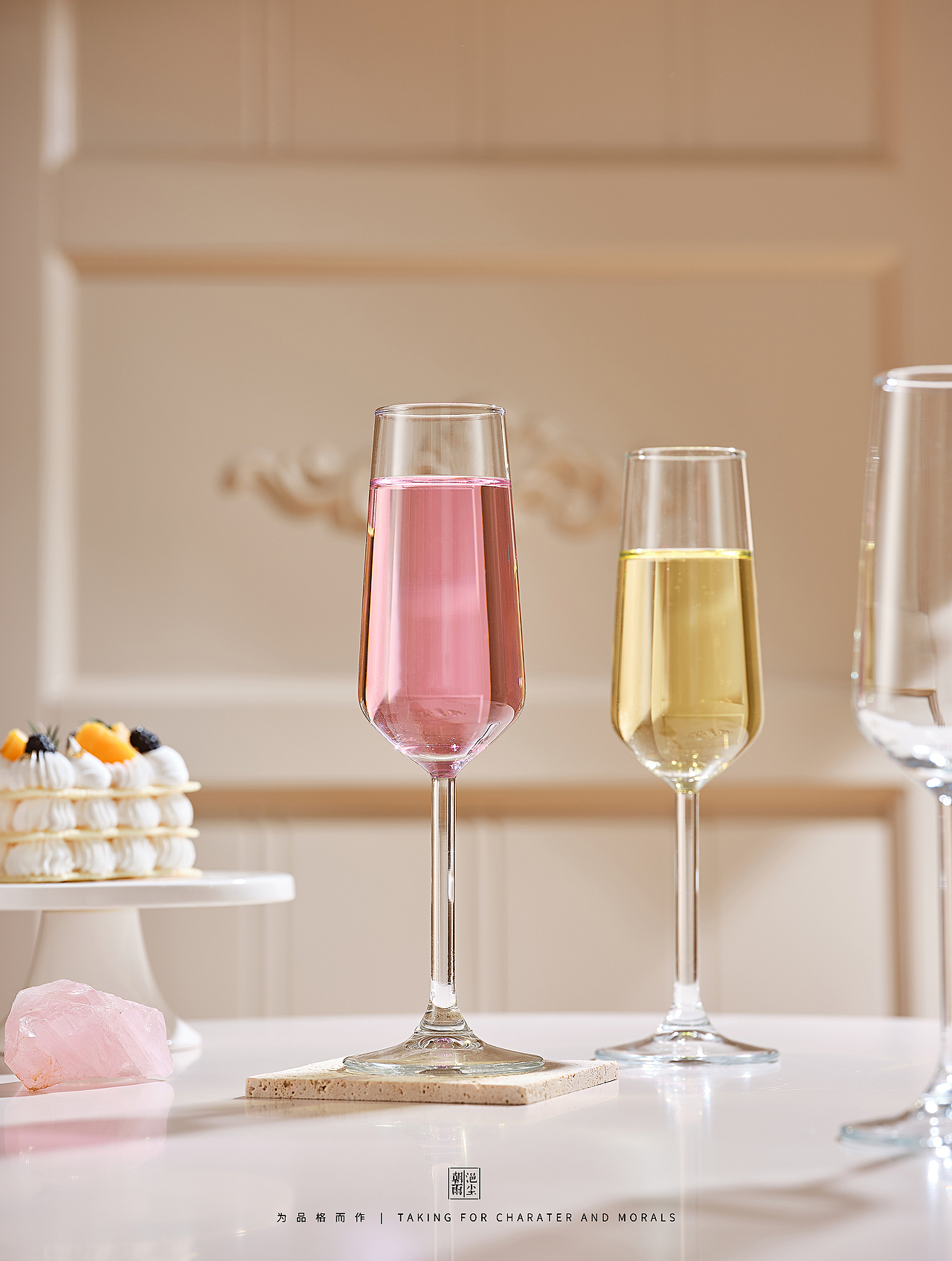 进口玻璃-优雅香槟杯拍摄