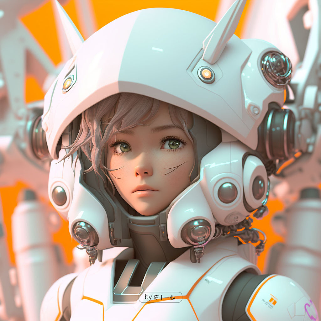 【Midjourney】机甲甜姬（图ZMzI3ODg5MDg4） - AI作品 - 站酷设计师陈十一心SD原创素材 - 站酷ZCOOL