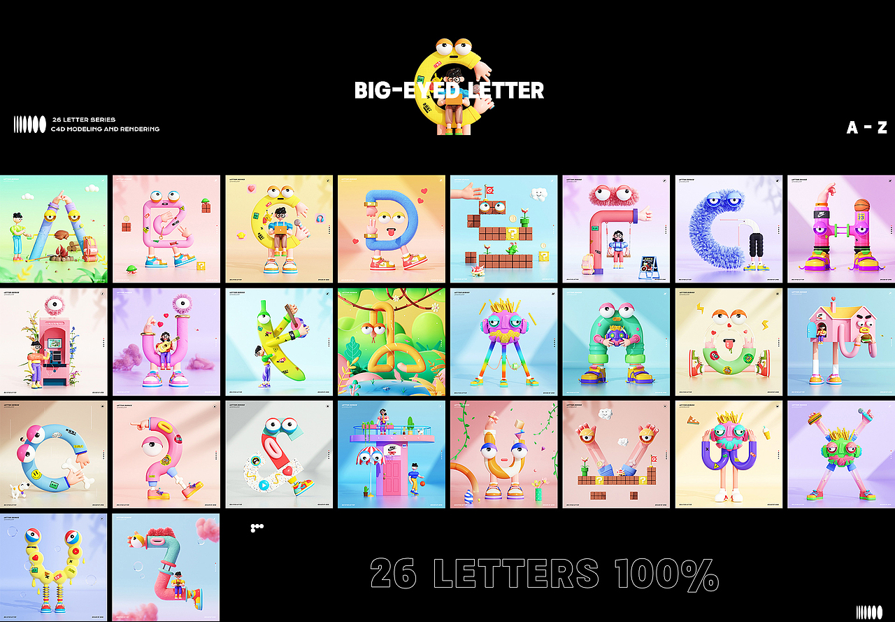 C4D字母系列-26 Letter Series（图ZMzA4NTI1MTU2） - 场景 - 站酷设计师BINGc原创素材 - 站酷ZCOOL