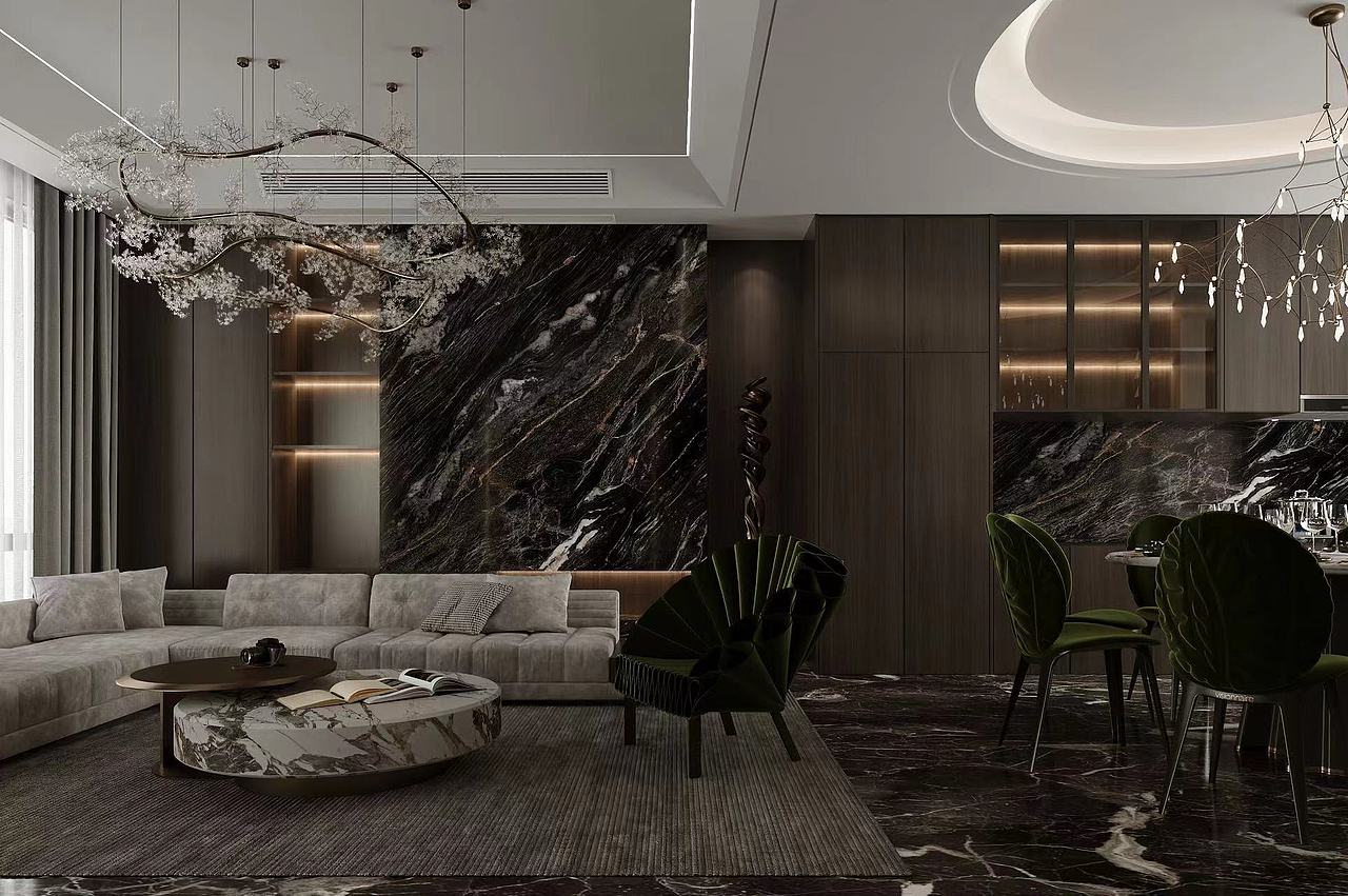 现代极简|奶油|克莱因蓝|重奢|法式奶油|侘寂（图ZMzE5MjA4NjYw） - 建筑/空间 - 站酷设计师一心只为做图人原创素材 - 站酷ZCOOL