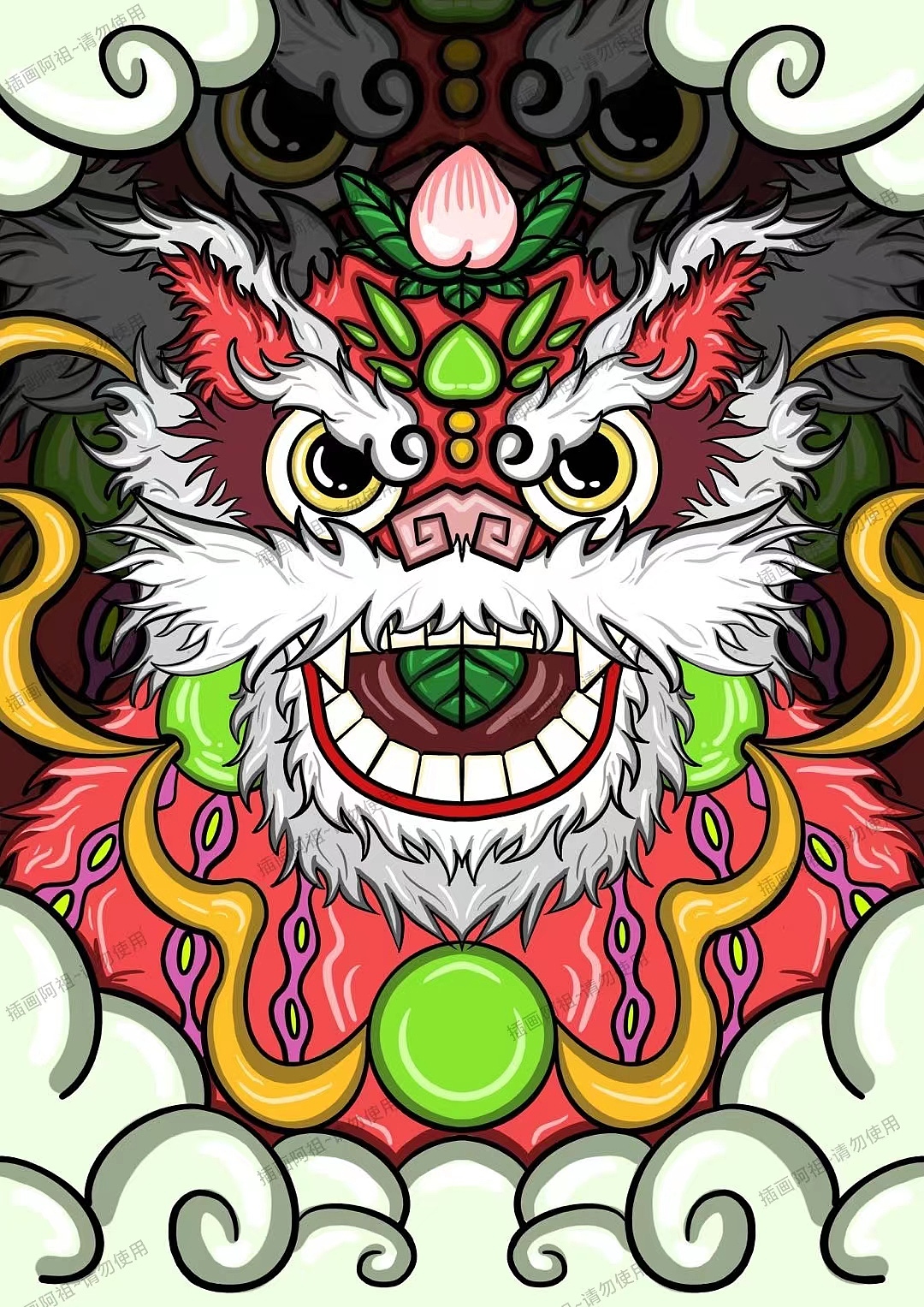 國潮風系列插畫（圖ZMzEwNjY1NzE2） - 創(chuàng)作習作 - 站酷設(shè)計師插畫阿祖原創(chuàng)素材 - 站酷ZCOOL