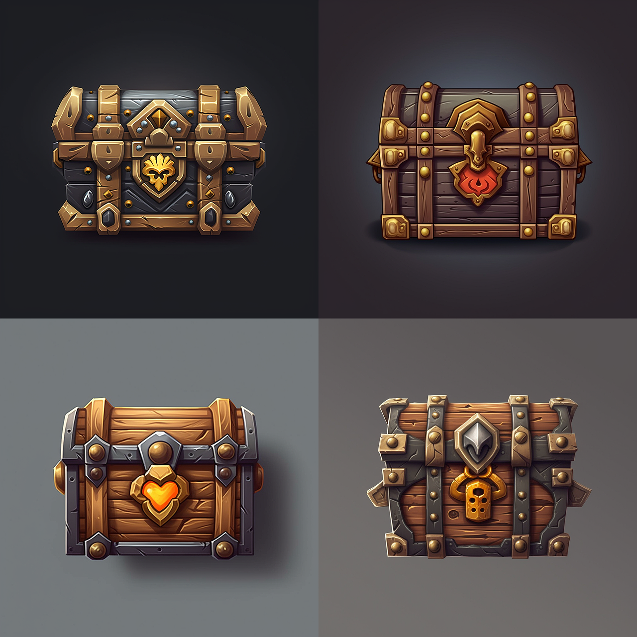 Midjourney 可以做游戏UI图标了，太酷了！（图ZMzQxODAzMzQw） - 图标 - 站酷设计师元宝啊圆宝原创素材 - 站酷ZCOOL