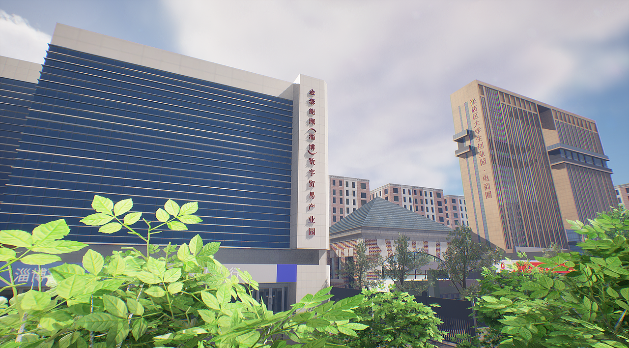 UE5/UE4山东淄博青年创业园数字园区（图ZMzY5NjY4Mjk2） - 建筑/空间 - 站酷设计师旋律纠缠原创素材 - 站酷ZCOOL