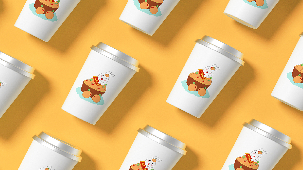 橘子兔奶茶VIS系统-品牌设计（图ZMzQ2ODA0ODUy） - 海报 - 站酷设计师淡淡的花香原创素材 - 站酷ZCOOL