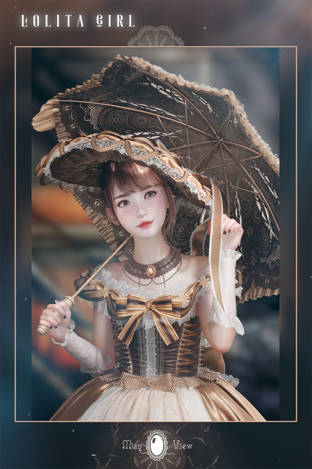 blender 洛丽塔女伞妹