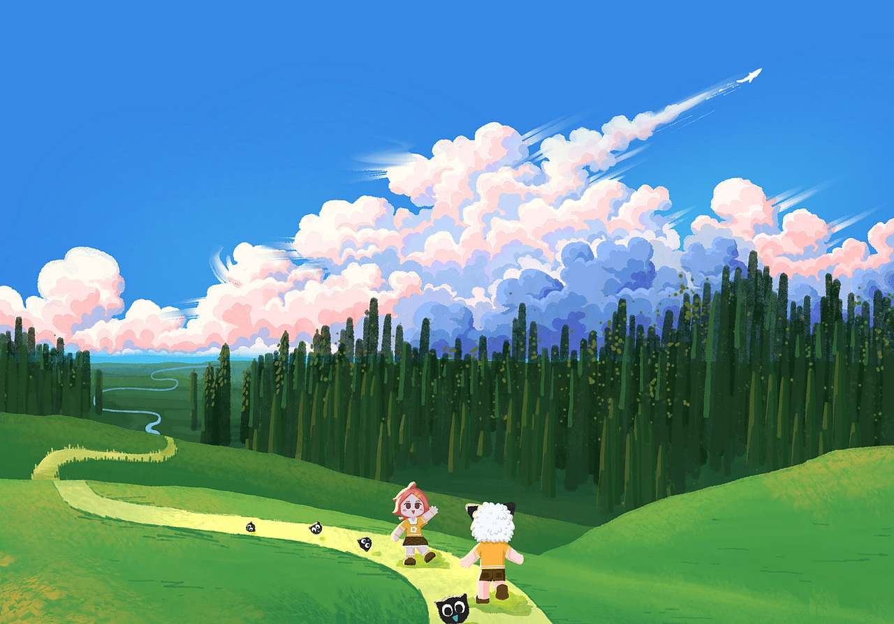 罗小黑风景插画2.0