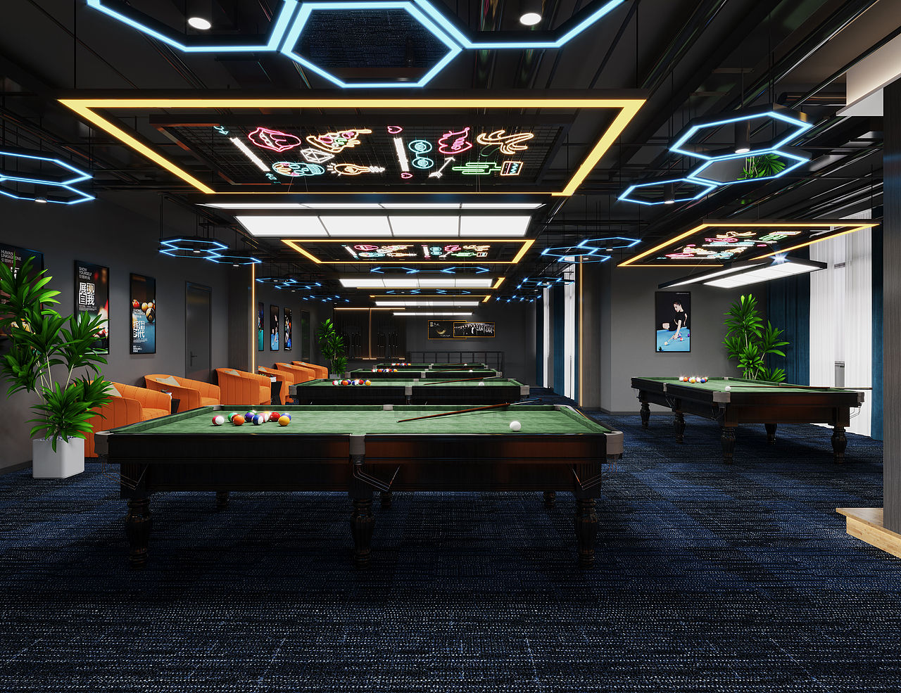 释放活力|台球厅设计案例