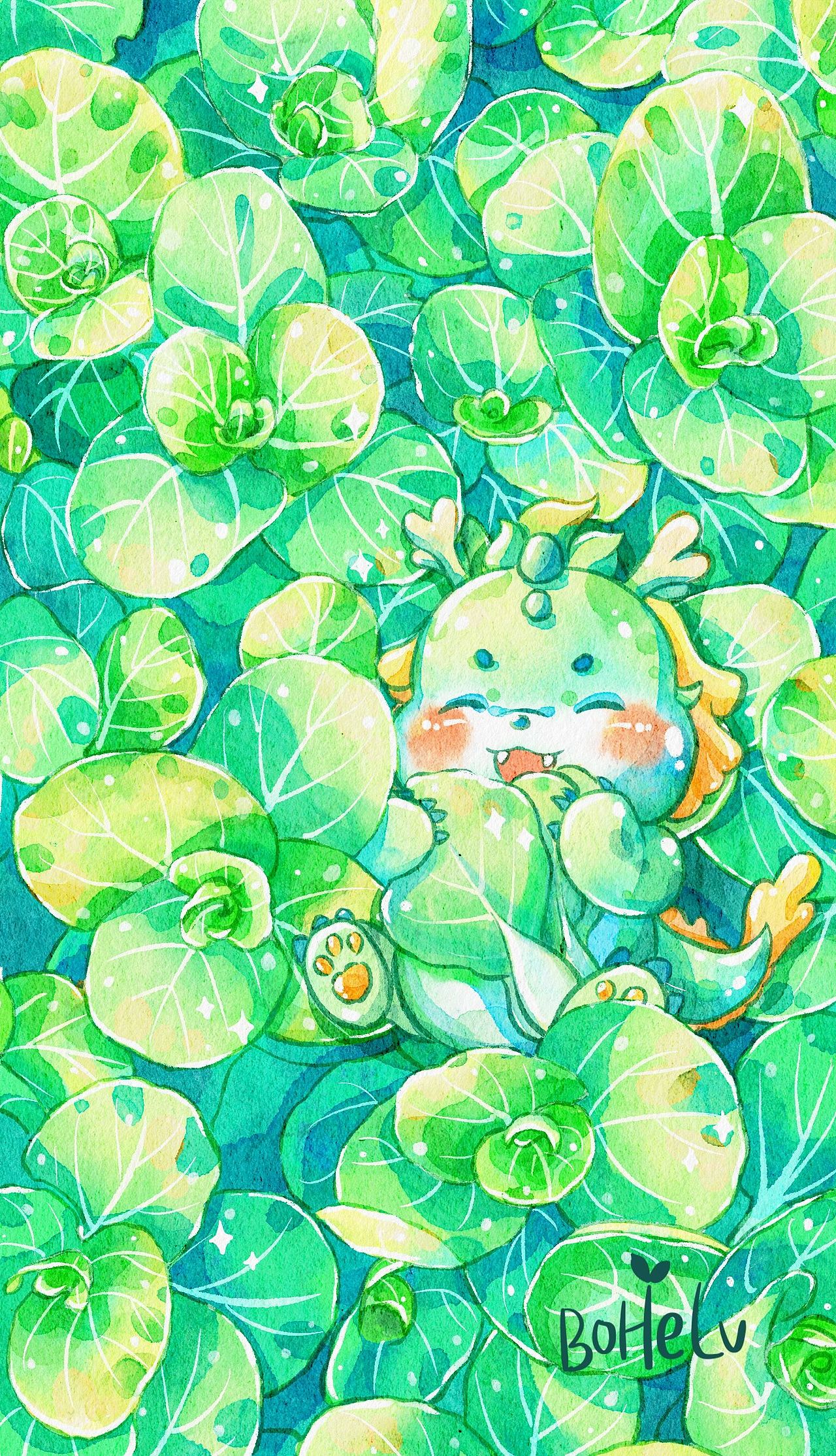 procreate-龙年发“菜”（图ZMzYwMjQzMDQ4） - 创作习作 - 站酷设计师薄荷绿丶原创素材 - 站酷ZCOOL