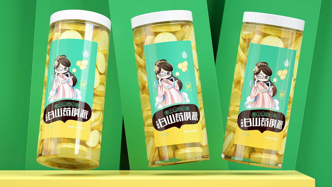 富裕村山药小食系列产品包装设计