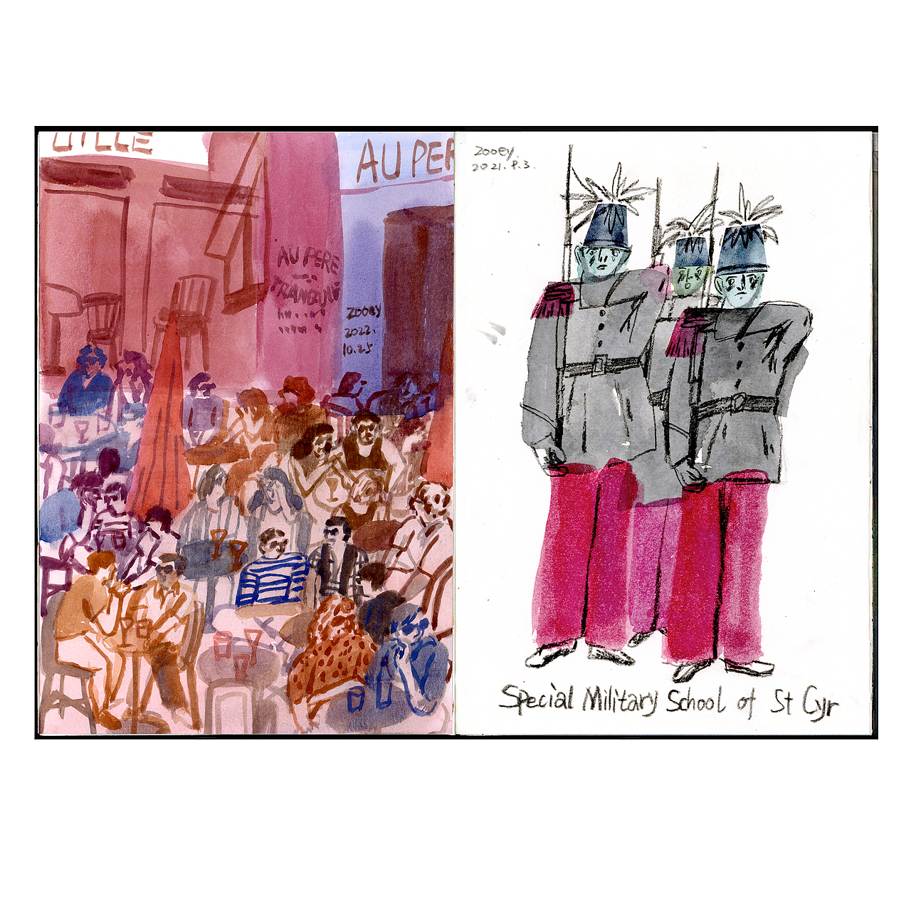 2021-2022年速写本合集