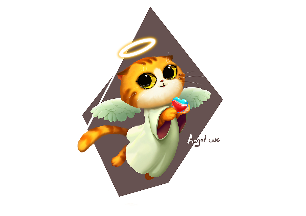 系列猫咪原画-加菲,布偶,波斯,黑猫,暹罗,折耳