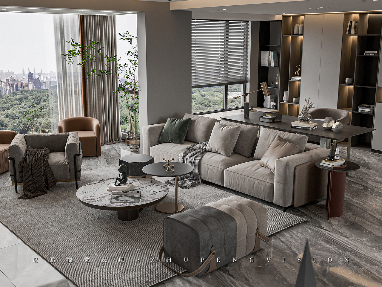 现代风格丨武汉祝鹏视觉表现（图ZMzMxOTM2OTk2） - 家装设计 - 站酷设计师流光易断原创素材 - 站酷ZCOOL
