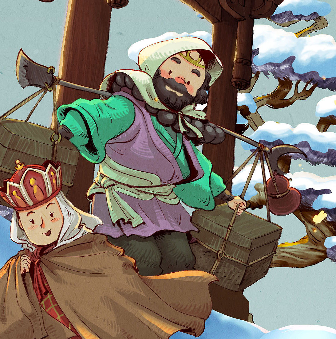大师兄，去哈尔滨看雪啊！（图ZMzYwODc3MDQ4） - 绘本 - 站酷设计师羽颗原创素材 - 站酷ZCOOL