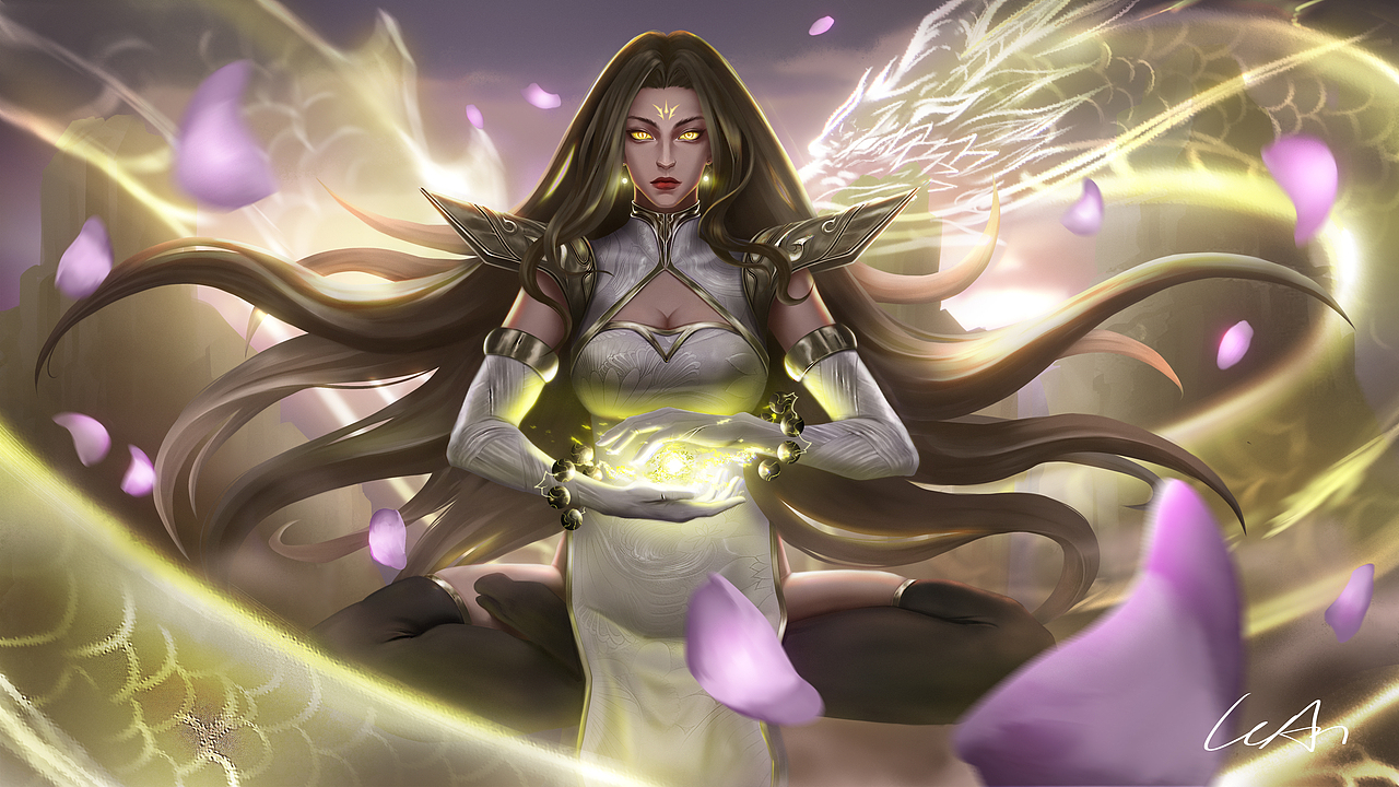 龙与少女（图ZMzQwMTEzMDQ0） - 商业插画 - 站酷设计师LuAnqe原创素材 - 站酷ZCOOL