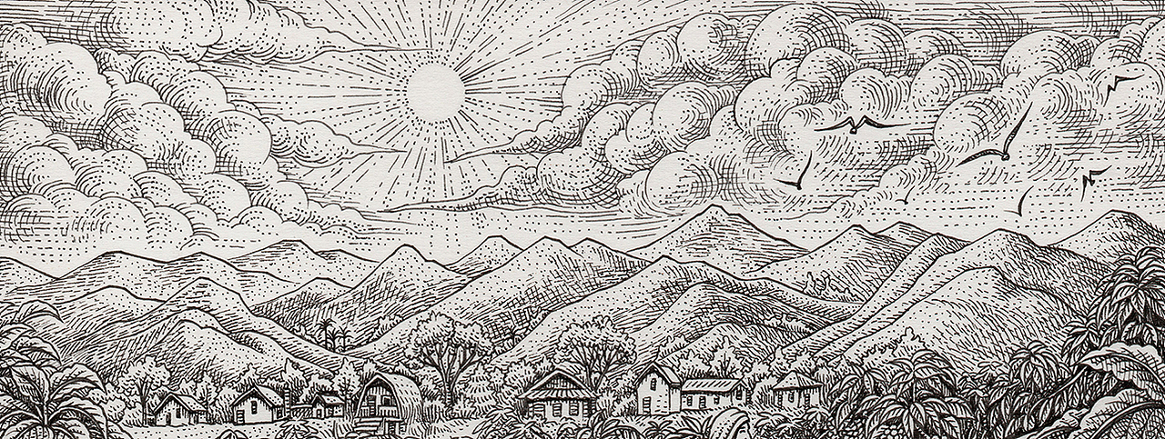 为 隅田川咖啡 绘制的环境图（图ZMzIzMzEwMDYw） - 商业插画 - 站酷设计师傅淳强画者之旅原创素材 - 站酷ZCOOL