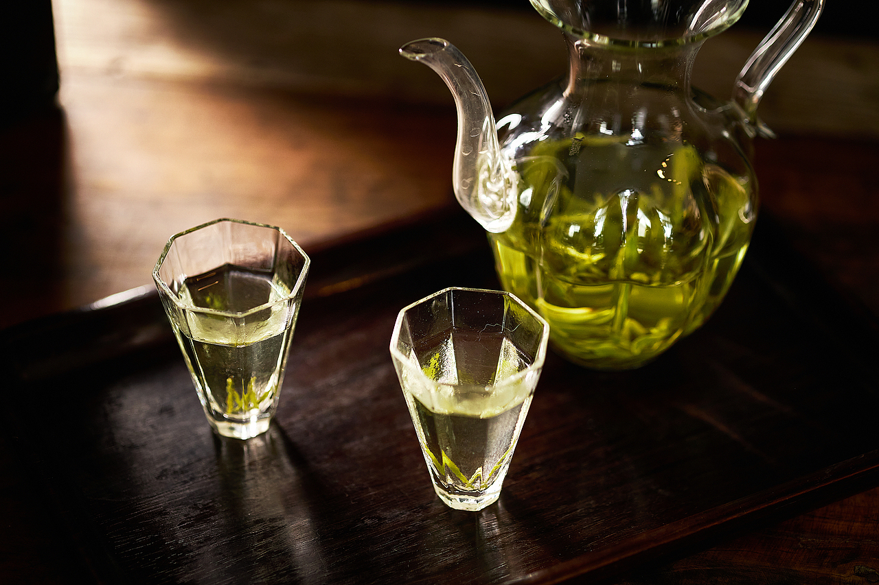 绿茶龙井茶叶拍摄