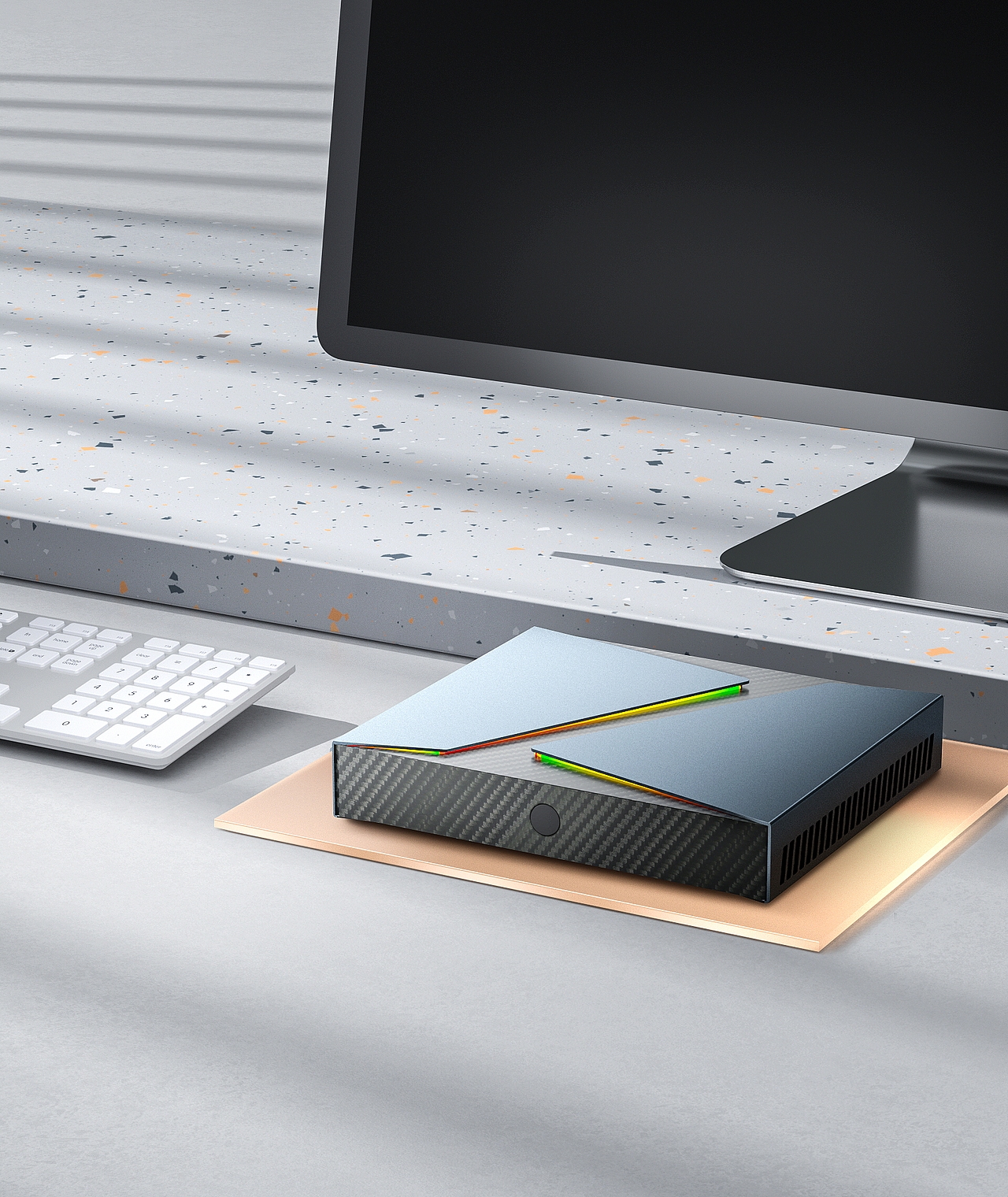 视觉三维渲染 —— 迷你电脑 / mini PC（图ZMzQzNjM0NjQ0） - 场景 - 站酷设计师xiQiren原创素材 - 站酷ZCOOL