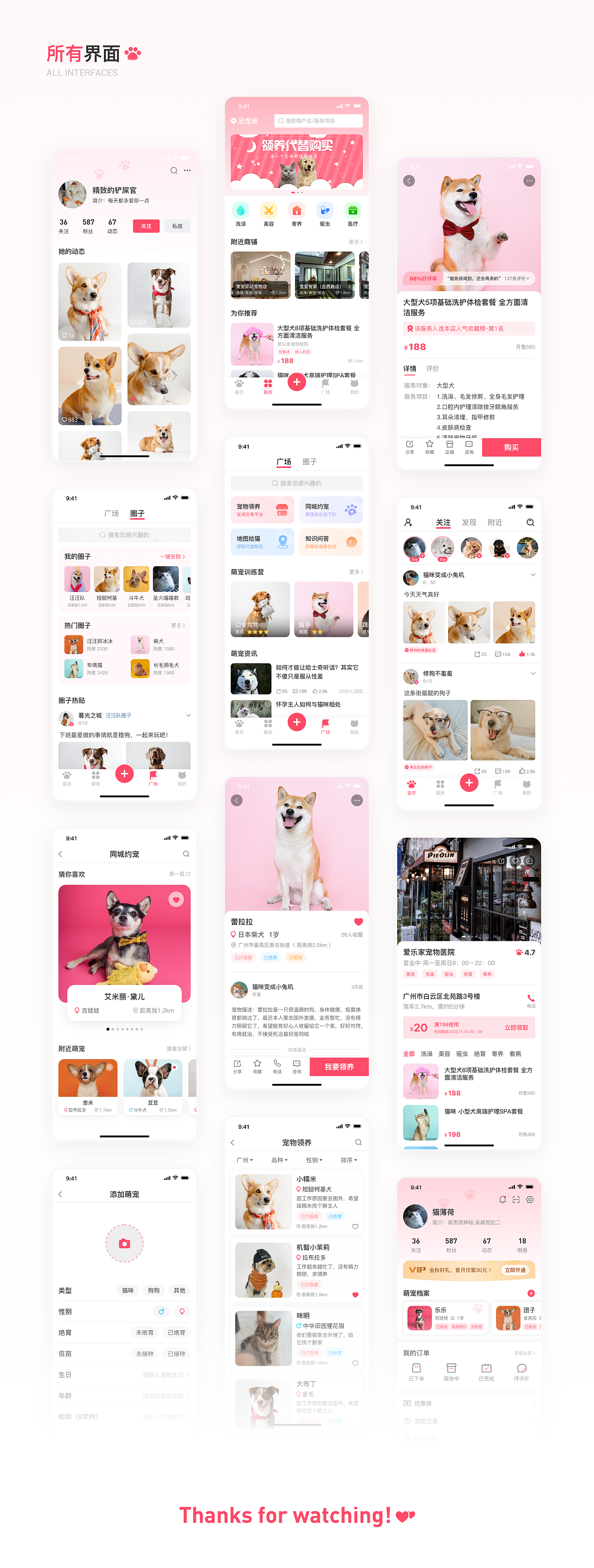 2022 UI作品集 宠物 租房 相册 网页 求职