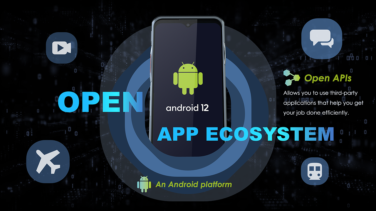 智能通信设备-产品发布PPT-科技风/蓝绿色/深色风格