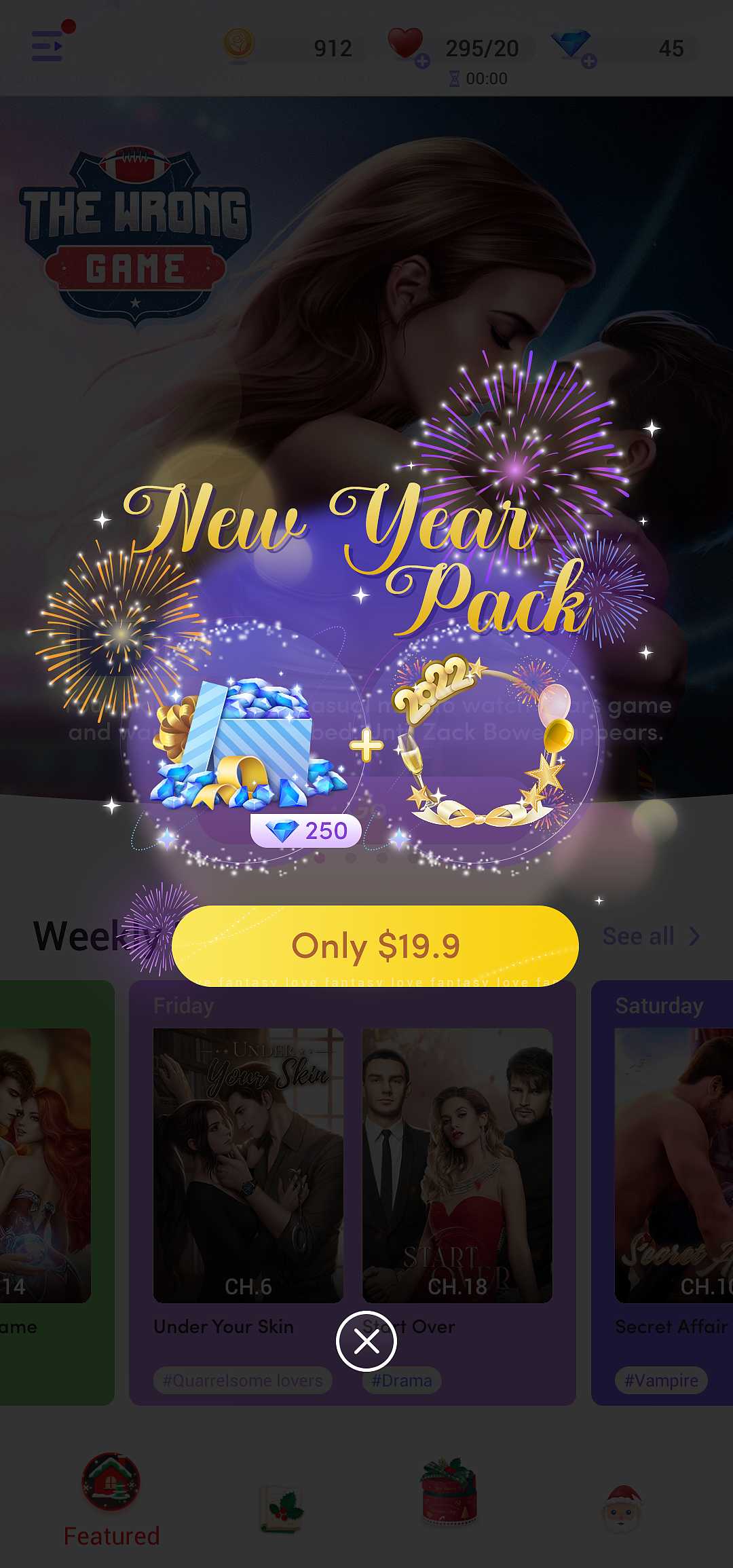 2021-2022 欧美Dating Sim UI设计-活动&商店