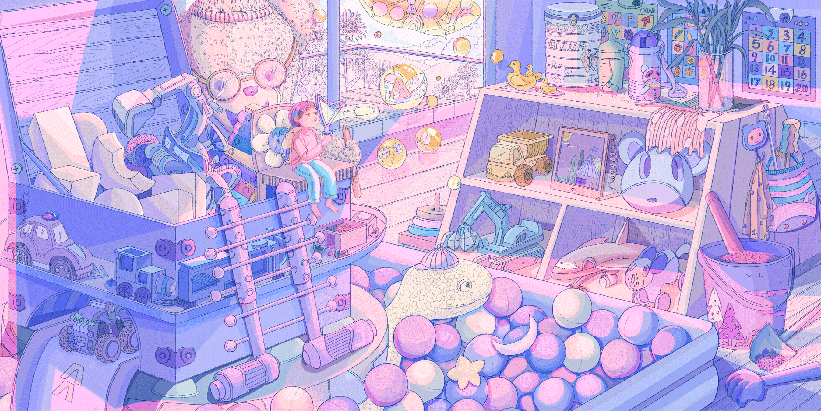 【原创插画】-神奇的泡泡（图ZMzE3NTQ0ODE2） - 商业插画 - 站酷设计师薯条ALing原创素材 - 站酷ZCOOL