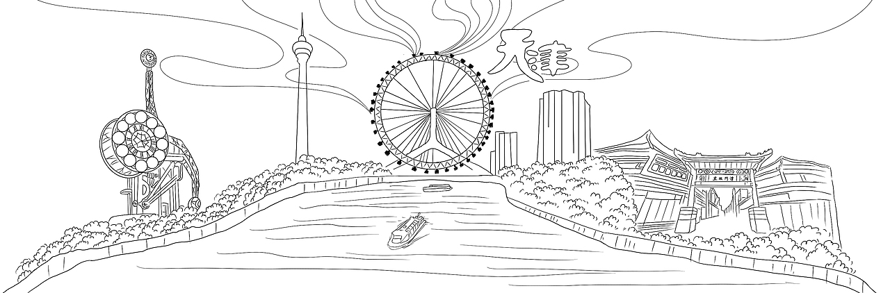 各省份旅游景点-线稿汇总