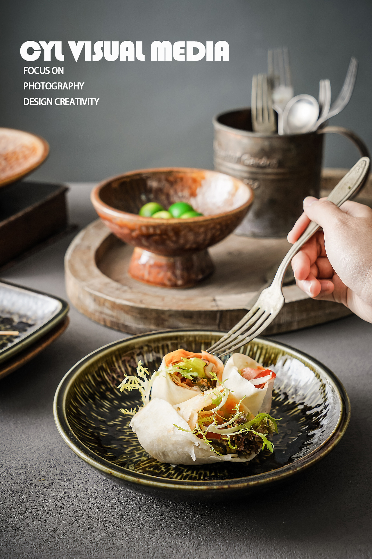 产品摄影|复古星斗餐具