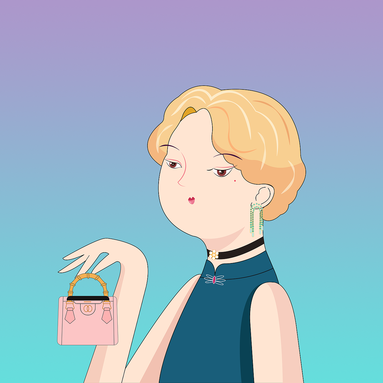 民国少女NFT（图ZMzAyNTY2ODgw） - 创作习作 - 站酷设计师爱谷穗的猫原创素材 - 站酷ZCOOL