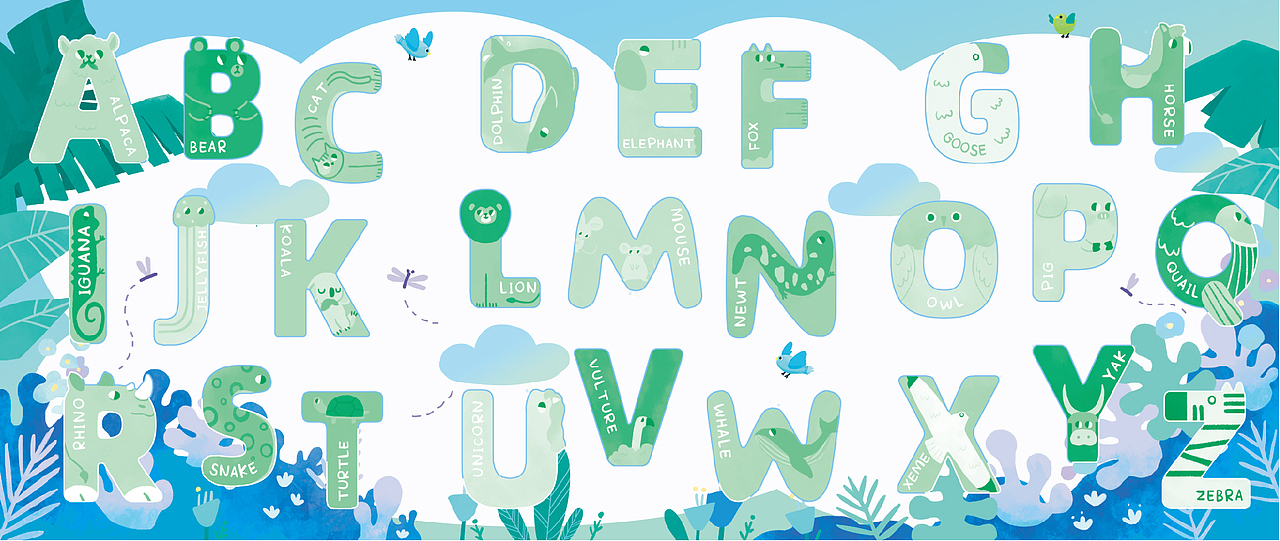 GOOBUDDY早教系列—字母认知三折书（图ZMzE2NjUzNjYw） - 儿童插画 - 站酷设计师BANBAM班班原创素材 - 站酷ZCOOL