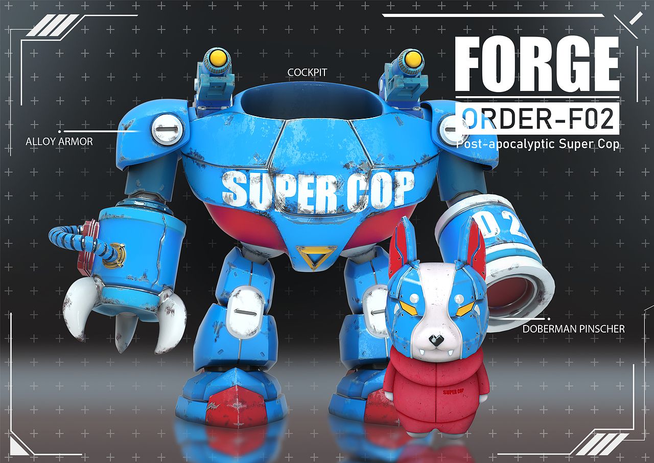 FORGE系列-ORDER-F02初代机甲 |维护世界秩序就靠我啦~(图ZMzIyMzA2MjI0) - 概念设定 - 站酷设计师暴击设计原创素材 - 站酷ZCOOL