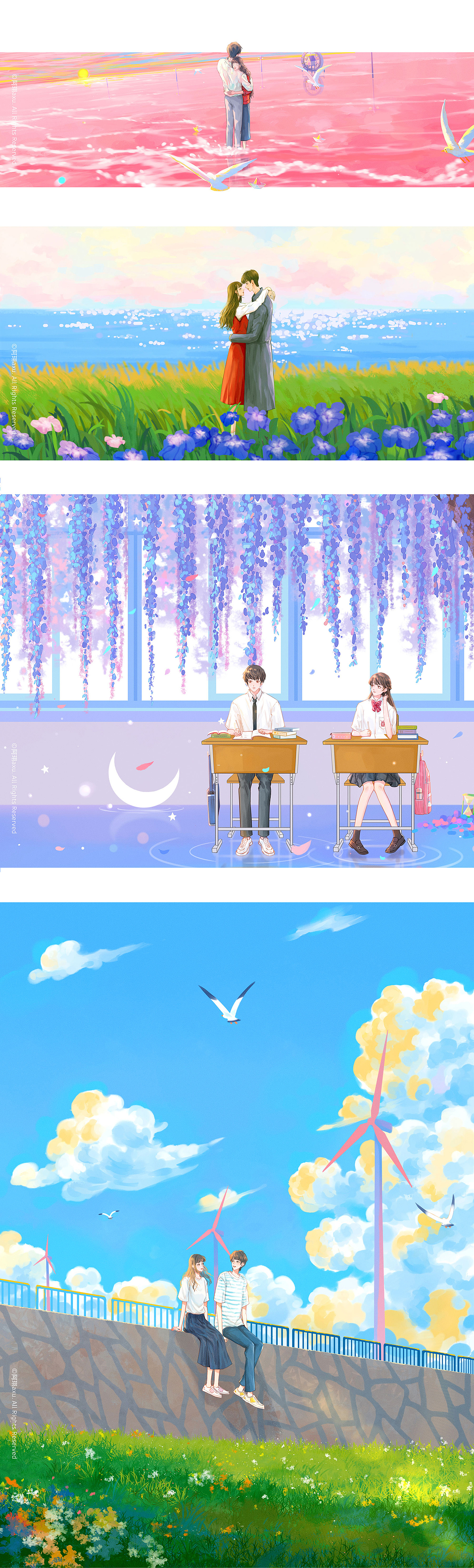 我们在春天拥抱（图ZMzM3MjYyNTYw） - 创作习作 - 站酷设计师axuaxu53原创素材 - 站酷ZCOOL