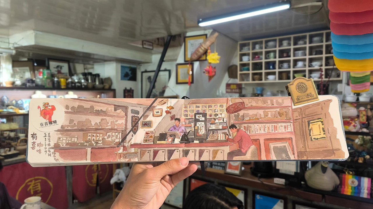 『画本系列』-我的第54-55本画本-城市速写系列作品（图ZMzY1MTEyOTQ4） - 绘画 - 站酷设计师画画的陈一丘原创素材 - 站酷ZCOOL