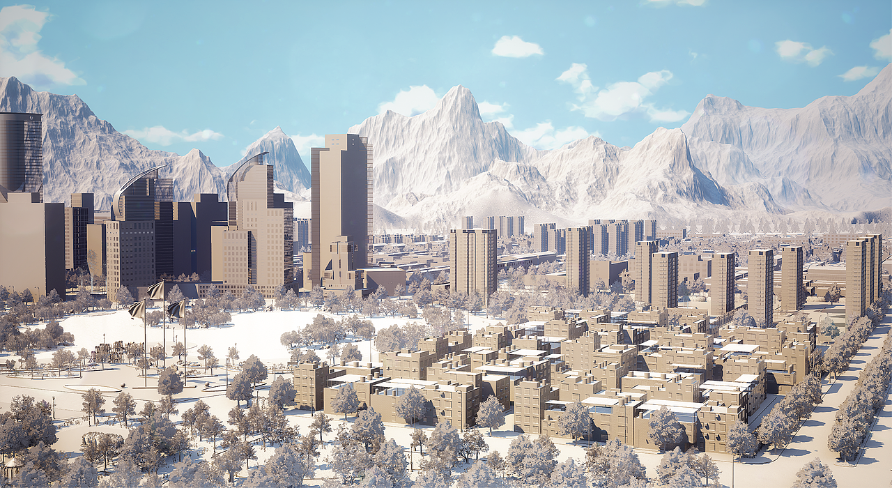 UE4/UE5 虚拟搭建城市-数字孪生-大城市场景（图ZMzE2MDUyMTc2） - 建筑/空间 - 站酷设计师CG繁华原创素材 - 站酷ZCOOL