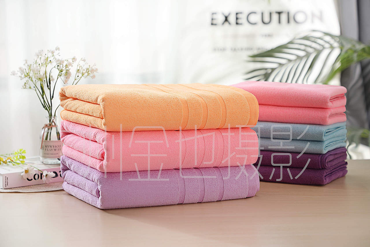 广州金也摄影|日用家居生活卫浴用品|毛巾浴巾毛毯拍摄