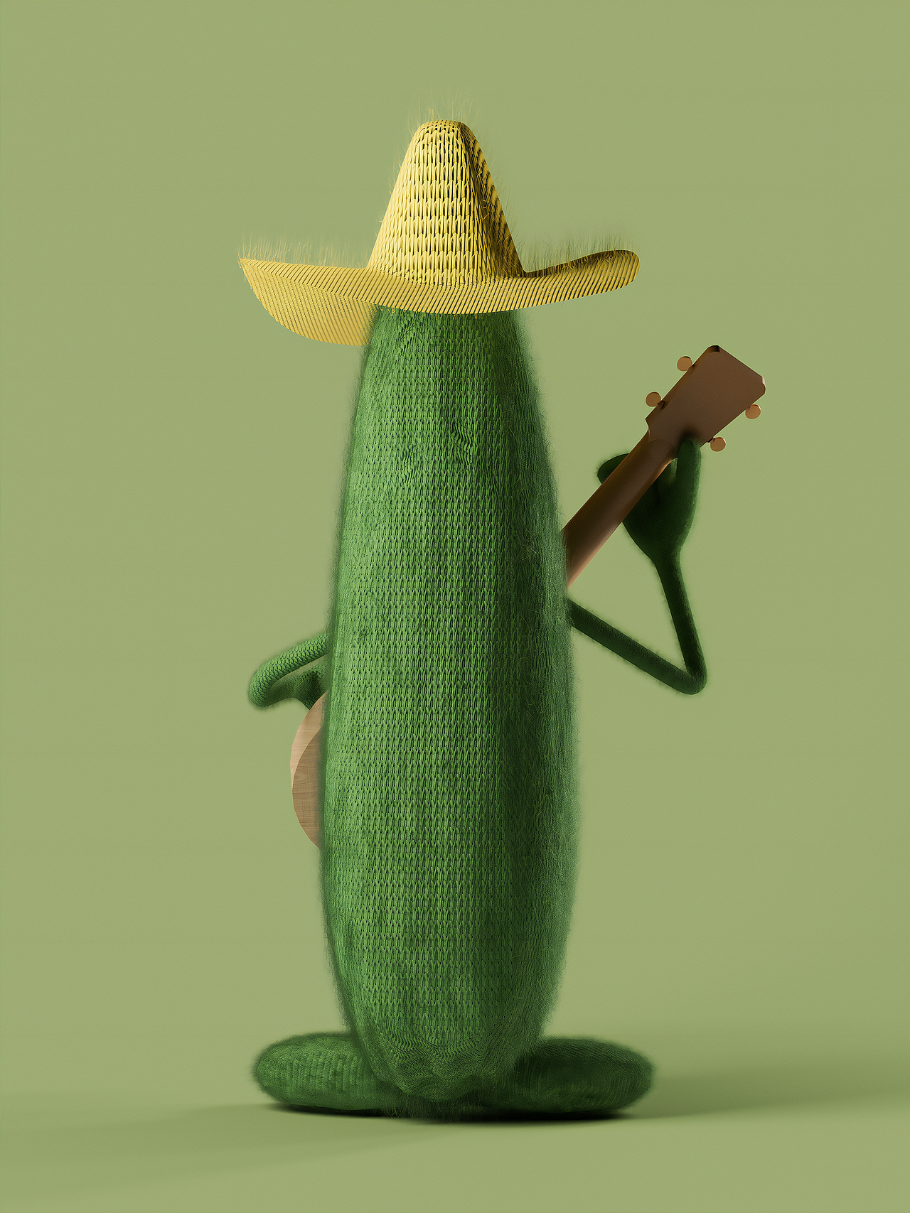 苦中作乐的仙人掌