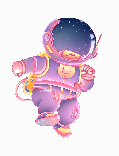 宇航员航天员航空人物IP立体形象手绘【此版权已卖出】