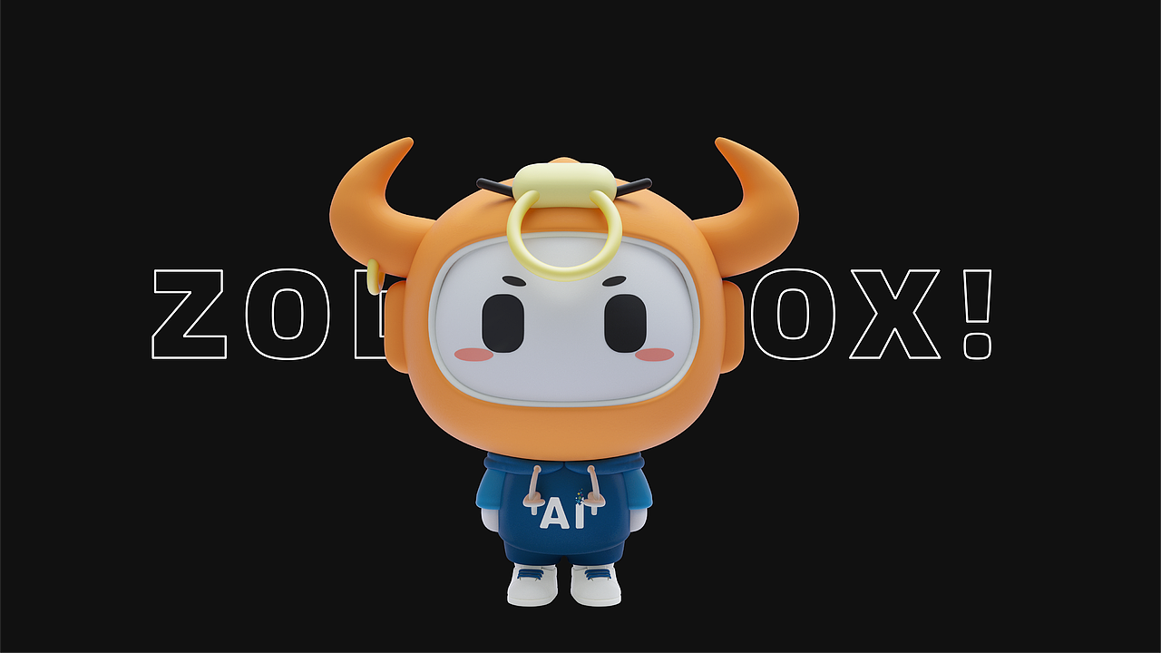 C4D-IP形象设计，讯飞设计周飞飞。