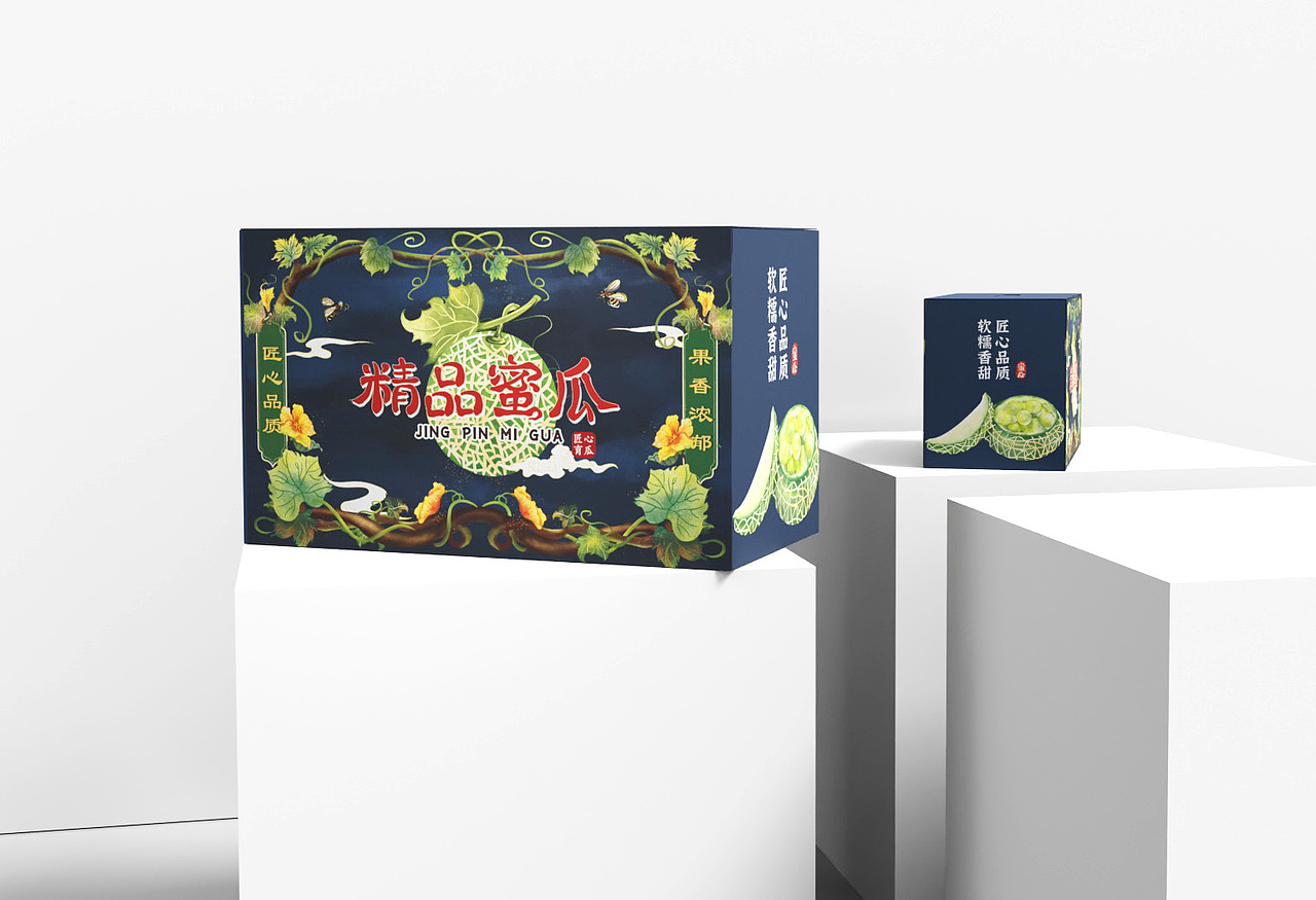 水果哈密瓜包装插画（图ZMzA2NTI1ODA0） - 商业插画 - 站酷设计师由李设计工作室原创素材 - 站酷ZCOOL