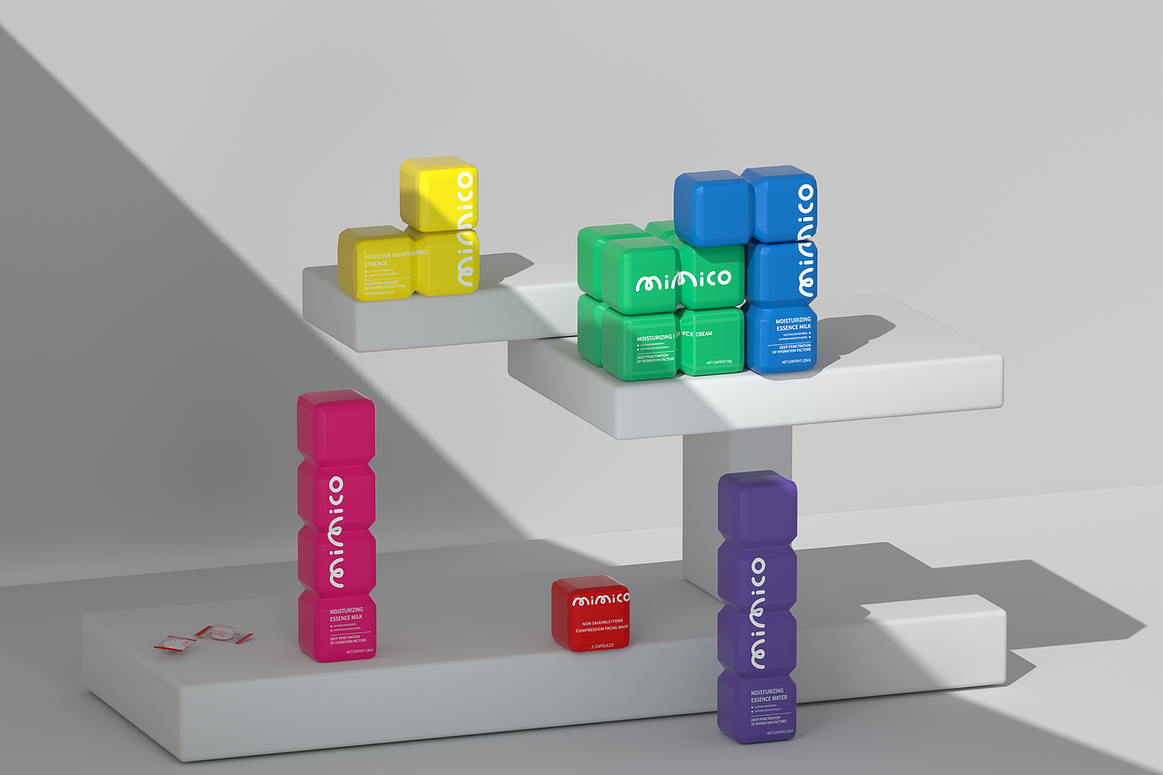 MIMICO魔方积木包装设计产品设计护肤品设计品牌设计（图ZMzk0MzQ2NDYw） - 包装 - 站酷设计师投以木瓜品牌设计原创素材 - 站酷ZCOOL