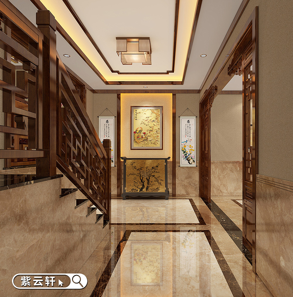 古田中式家庭装修设计原木风格回归自然（图ZMzM0NDUxMDAw） - 家装设计 - 站酷设计师紫云轩中式原创素材 - 站酷ZCOOL