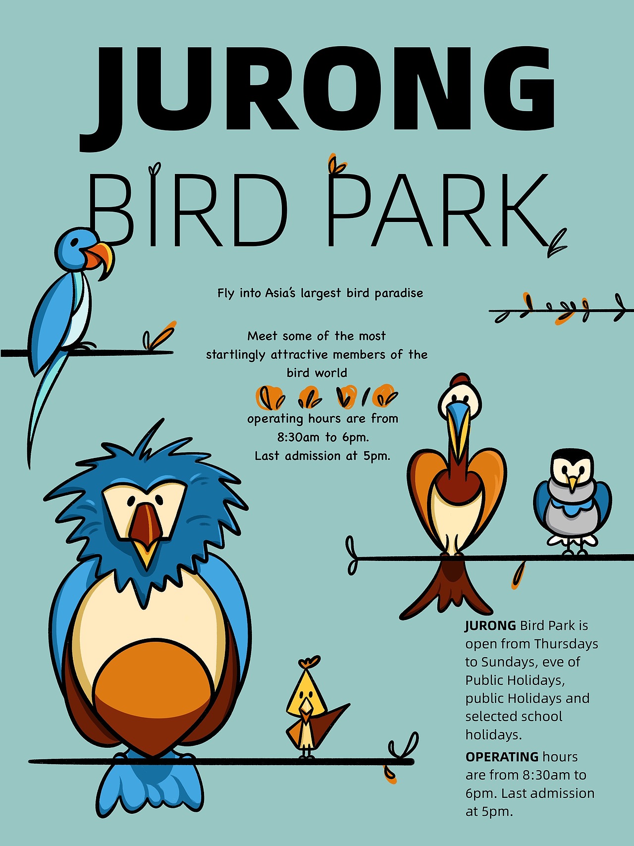 动物园主题海报—— 新加坡裕廊飞禽公园