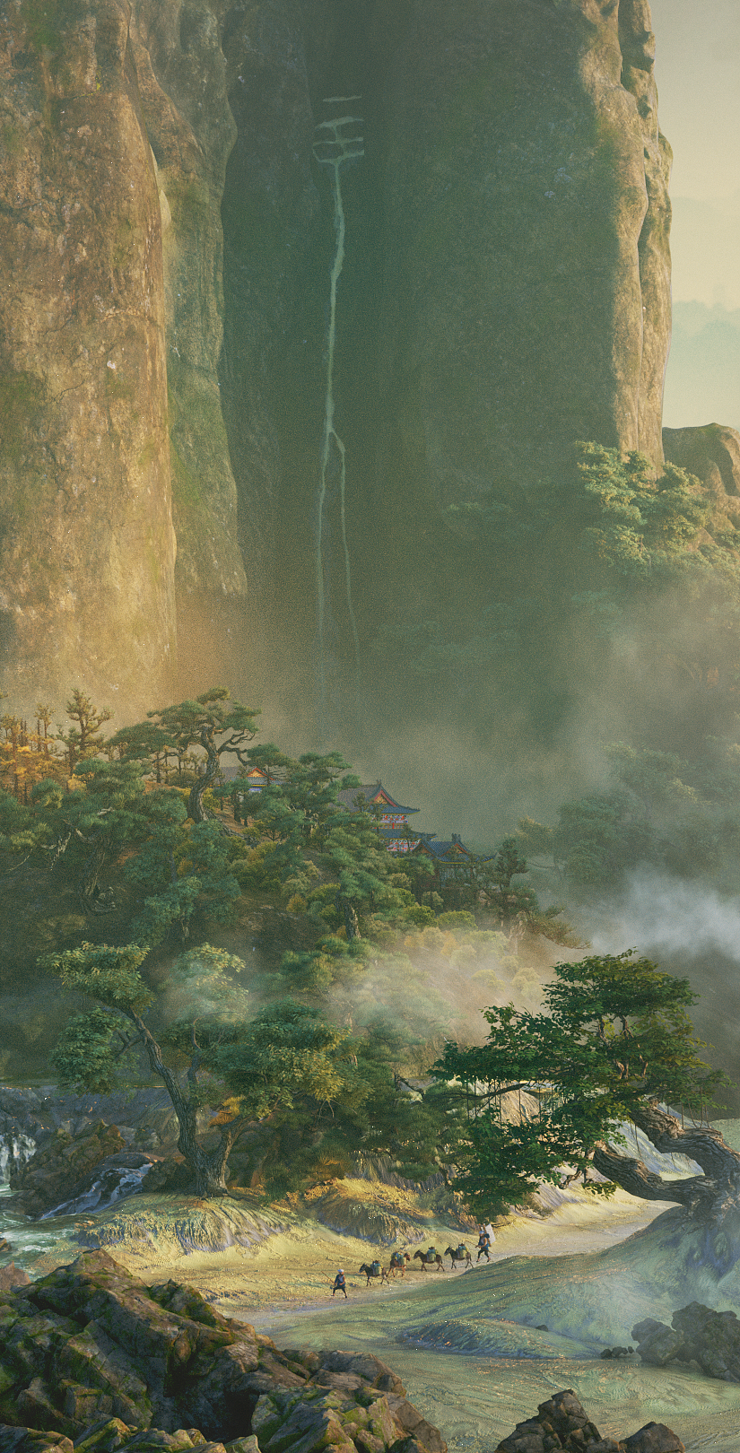 央视大型文化节目#《诗画中国》#《溪山行旅图》