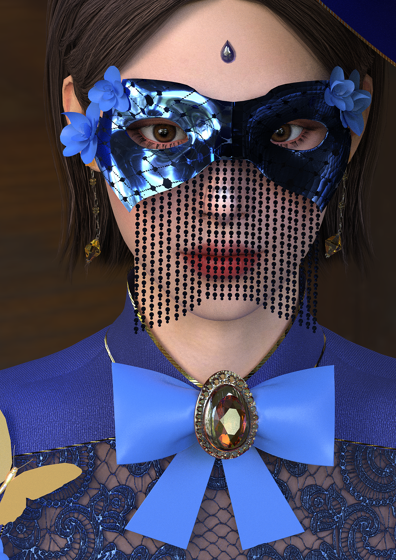 [CLO3D × MD]蓝色妖姬