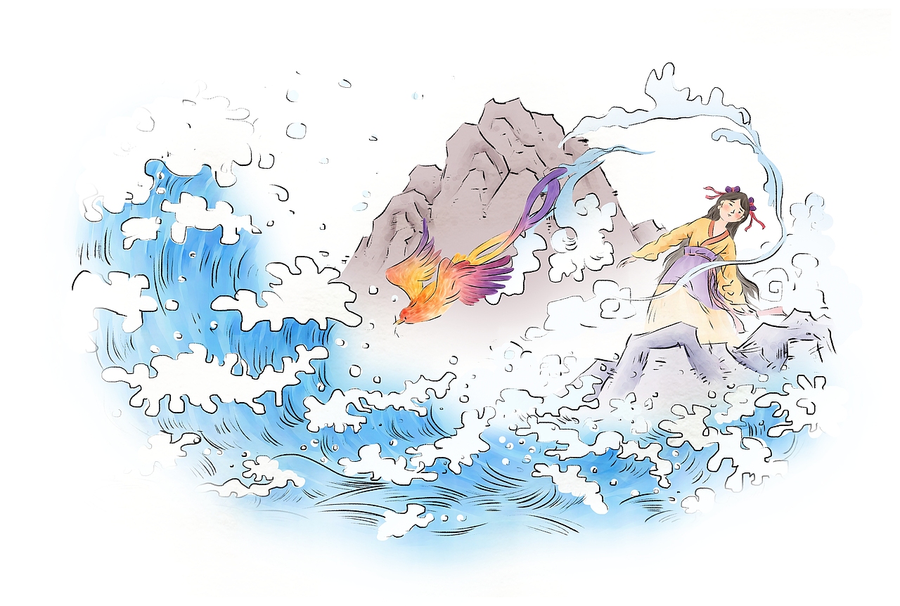 文言文 配图（图ZMzY5OTkyNzIw） - 绘本 - 站酷设计师小文插画原创素材 - 站酷ZCOOL