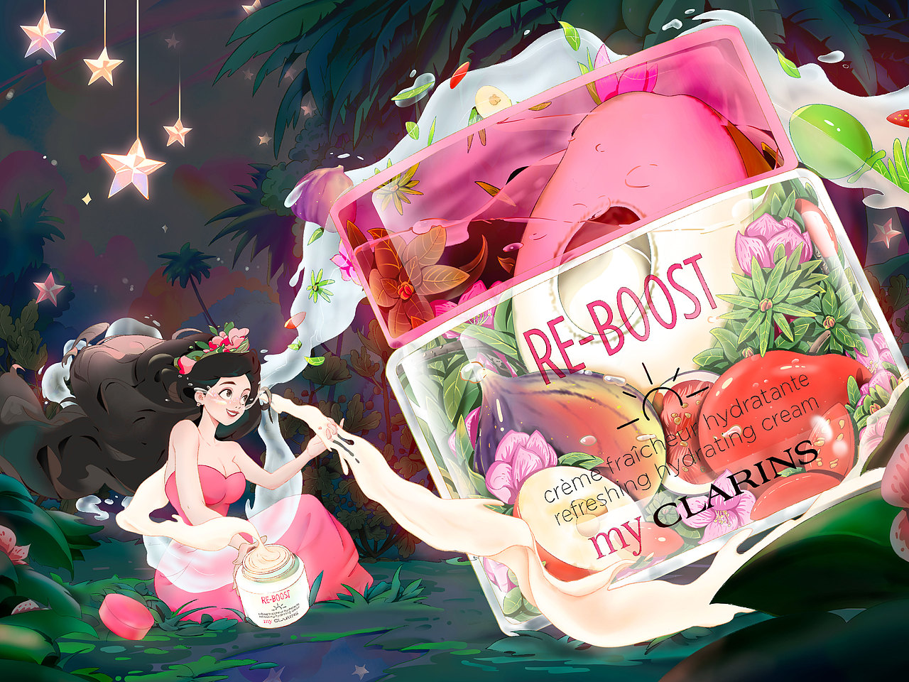 my CLARINS 好食肌长绽放|森林奇遇之美肌植愈记(图ZMzQ2NTMyNzIw) - 海报 - 站酷设计师设计师徐小望原创素材 - 站酷ZCOOL