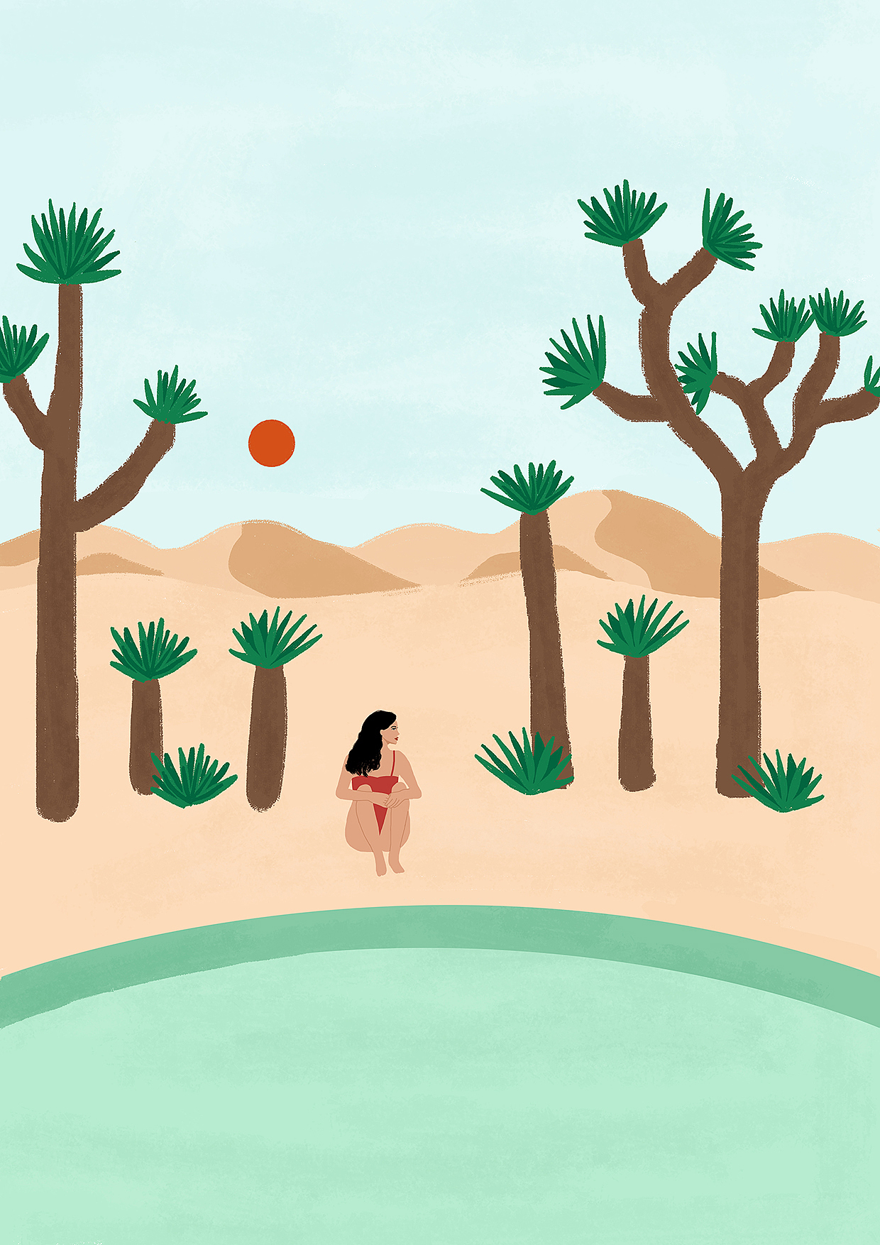 加利福尼亚 I 约克亚树国家公园（图ZMzQxNTI4MDAw） - 艺术插画 - 站酷设计师Jerriswen原创素材 - 站酷ZCOOL