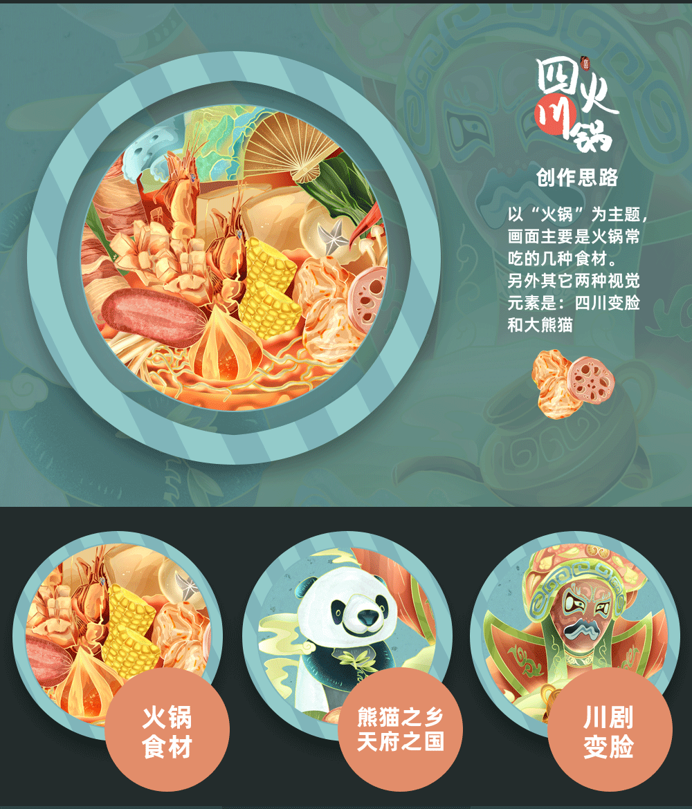国潮古风插画——四川火锅插画（图ZMzQwNDI1Mzk2） - 商业插画 - 站酷设计师第3个愿望原创素材 - 站酷ZCOOL