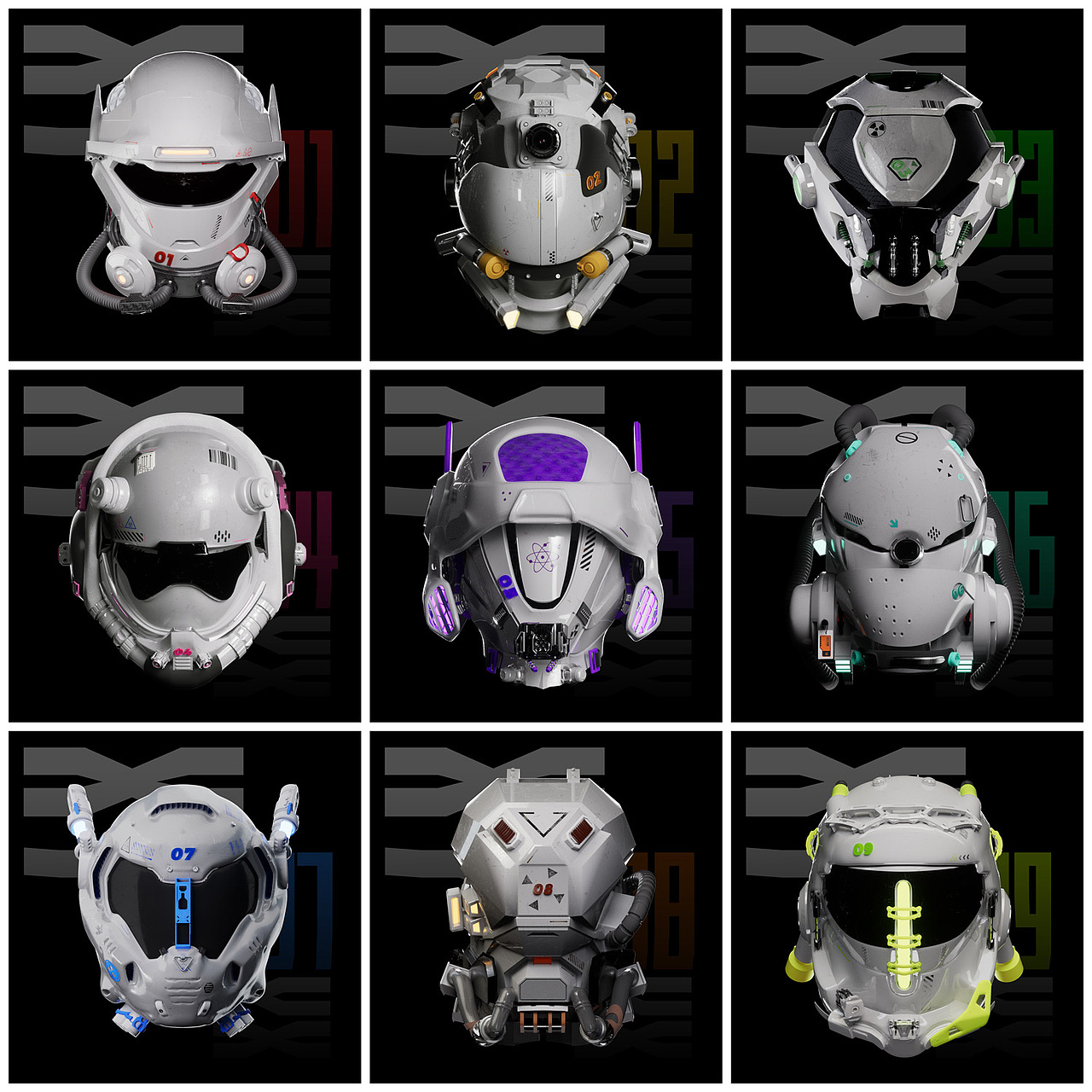 c4d+octane机械头盔（图ZMzA4NjMzNjky） - 机械/交通 - 站酷设计师叫我布衣原创素材 - 站酷ZCOOL